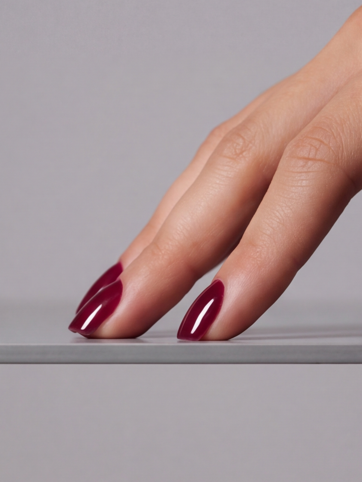 Burgundy squoval